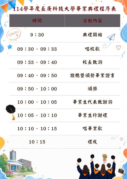 典禮程序表